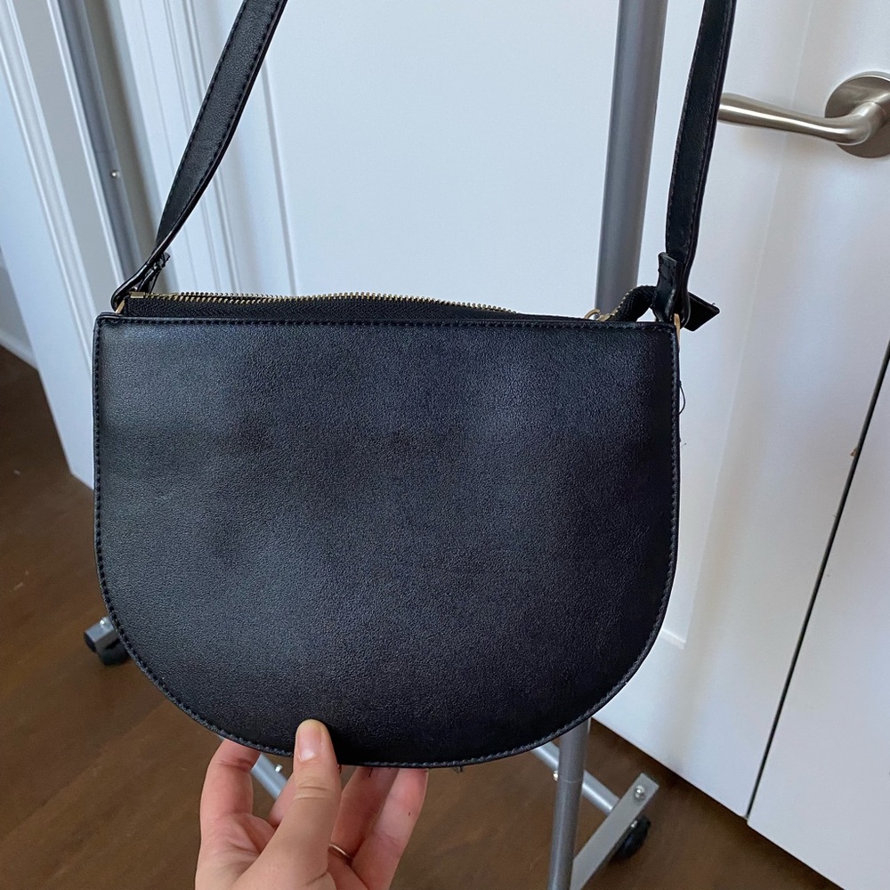 LINEA Leather Crescent Crossbody Handbag